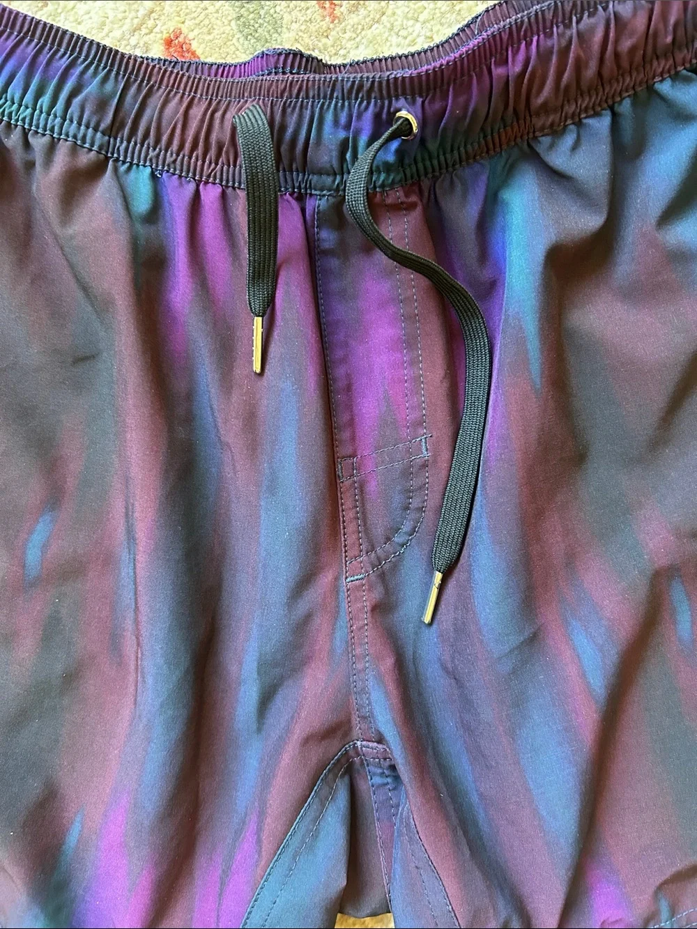 BAMBOO Black and Purple Gradient Swim Trunks
